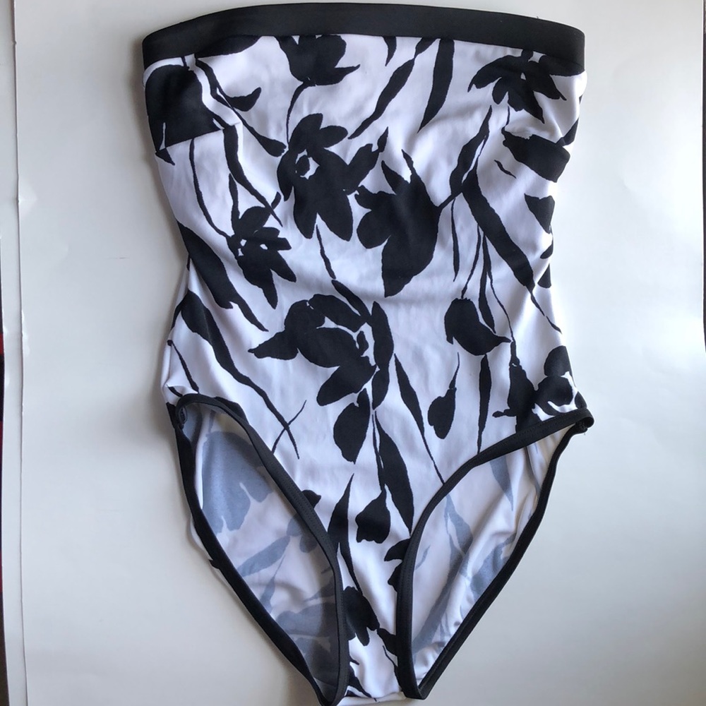 Vintage Marks & Spencer One Piece Strapless Suit